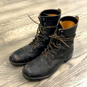 Frye Logan Cap Toe Combat Boots